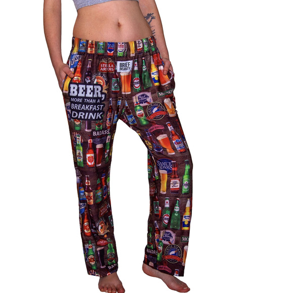 BRIEF INSANITY *Beer for Breakfast* Lounge PJ Pants | Small, New - Picture 4 of 7